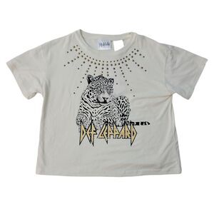 Def Leppard - Licensed Youth Girl's Soft Lightweight Crewneck Short Sleeve Graph